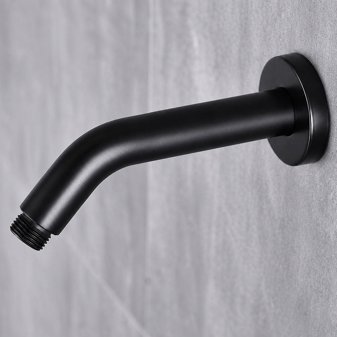 Shower Head Arm for Wall-Mount Shower - Matte Black - 1/2 inch thread