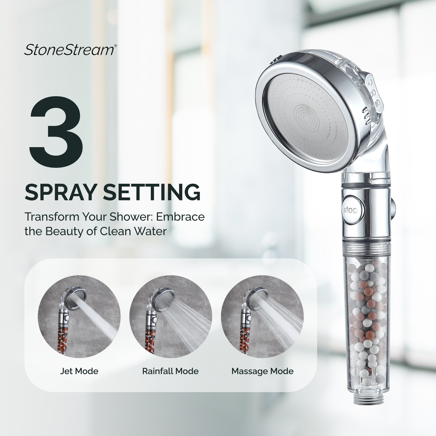 Pommeau de douche Ecopower Original